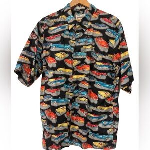 Reyn Spooner Classic Cars Hawaiian Shirt XL Vintage Style 100% Cotton